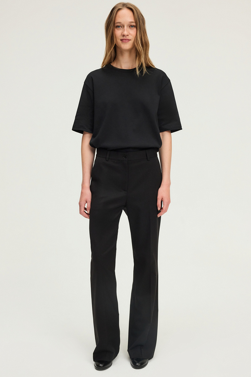 CLARAINE - Костюмные брюки в тонкую полоску с люрексом