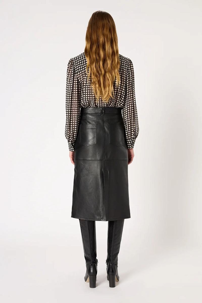 EMMA - Прямая юбка из натуральной кожи