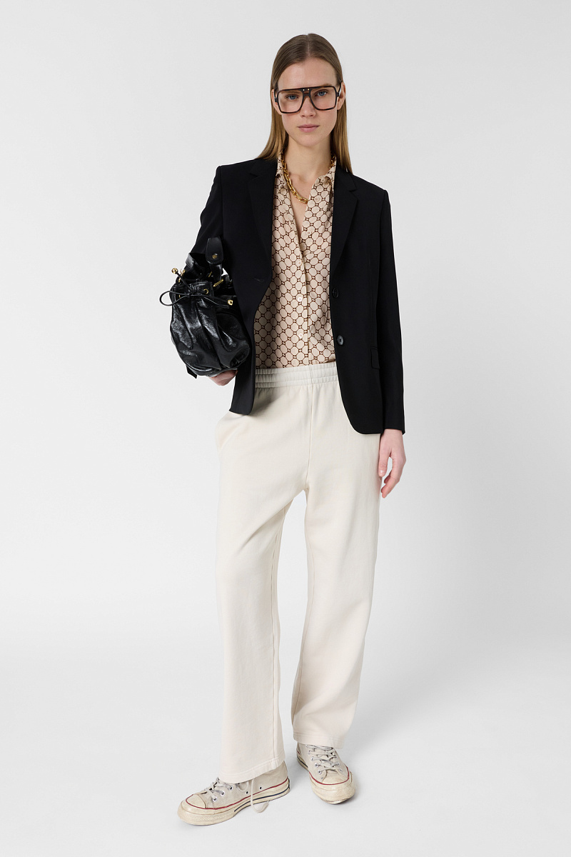 Брюки-джоггеры в цвете экрю