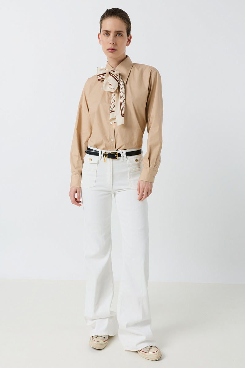 ANNA - Расклешенные белые джинсы