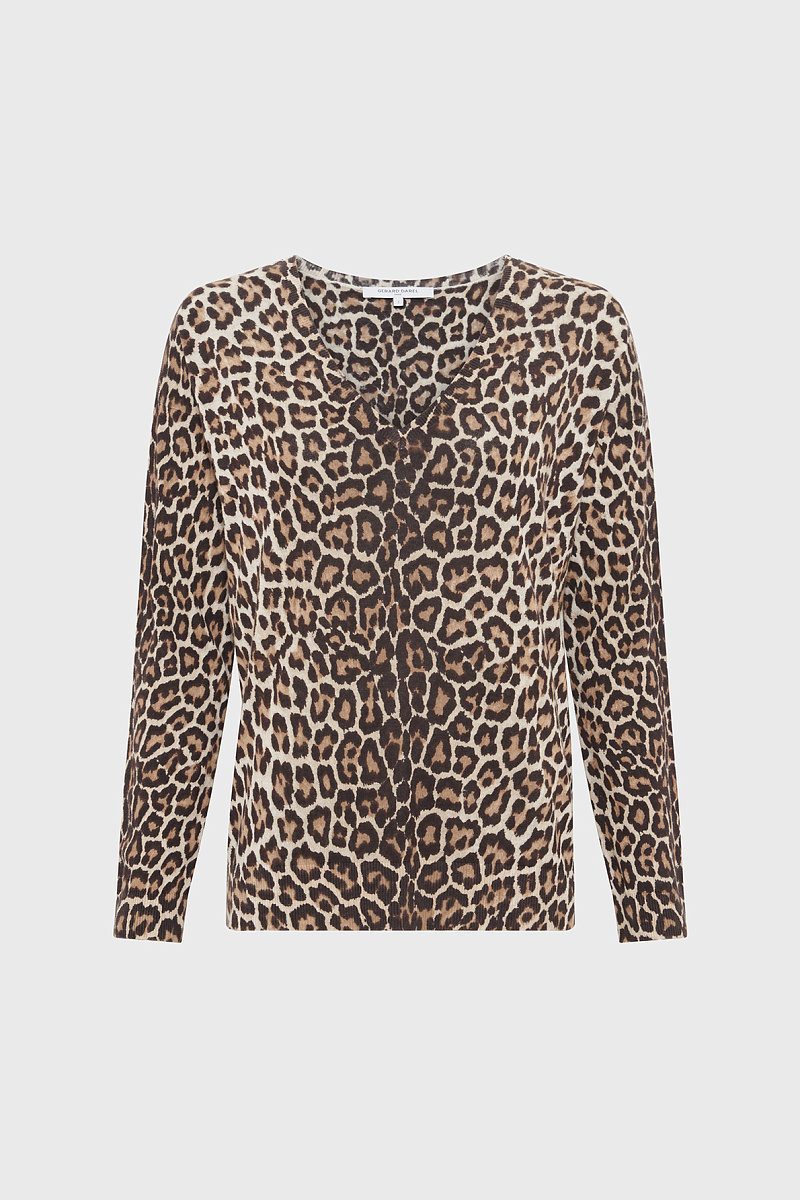 JAZIA - Пуловер с леопардовым принтом