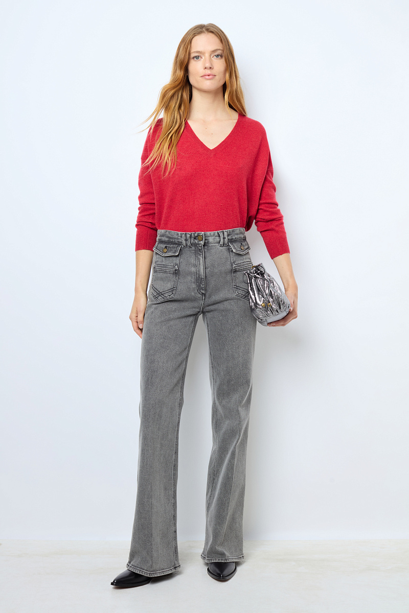 JANETTE - Пуловер из кашемира с V-образным вырезом