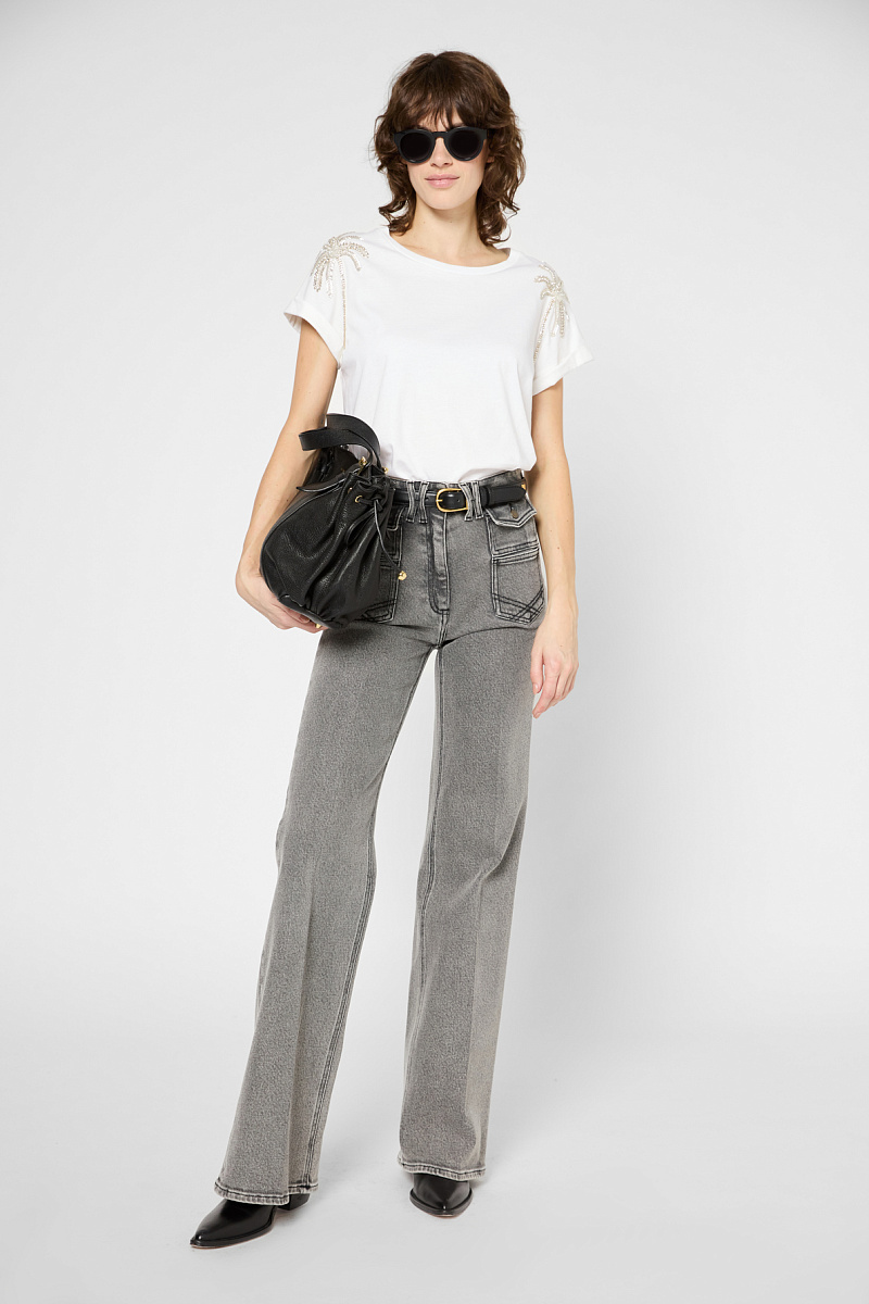 Футболка из 100% хлопка с пайетками