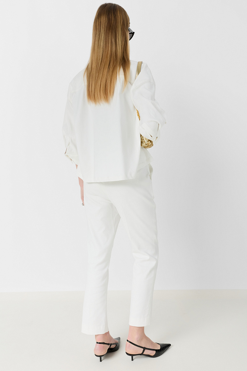 TENYA - Белая рубашка из хлопка на пуговицах