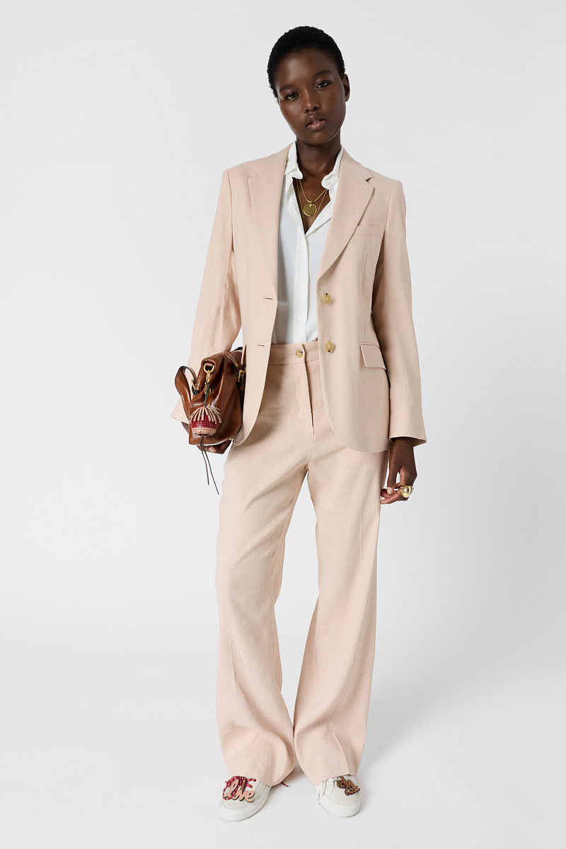 TAZIA - Жакет из смесового льна в пудрово-розовом оттенке