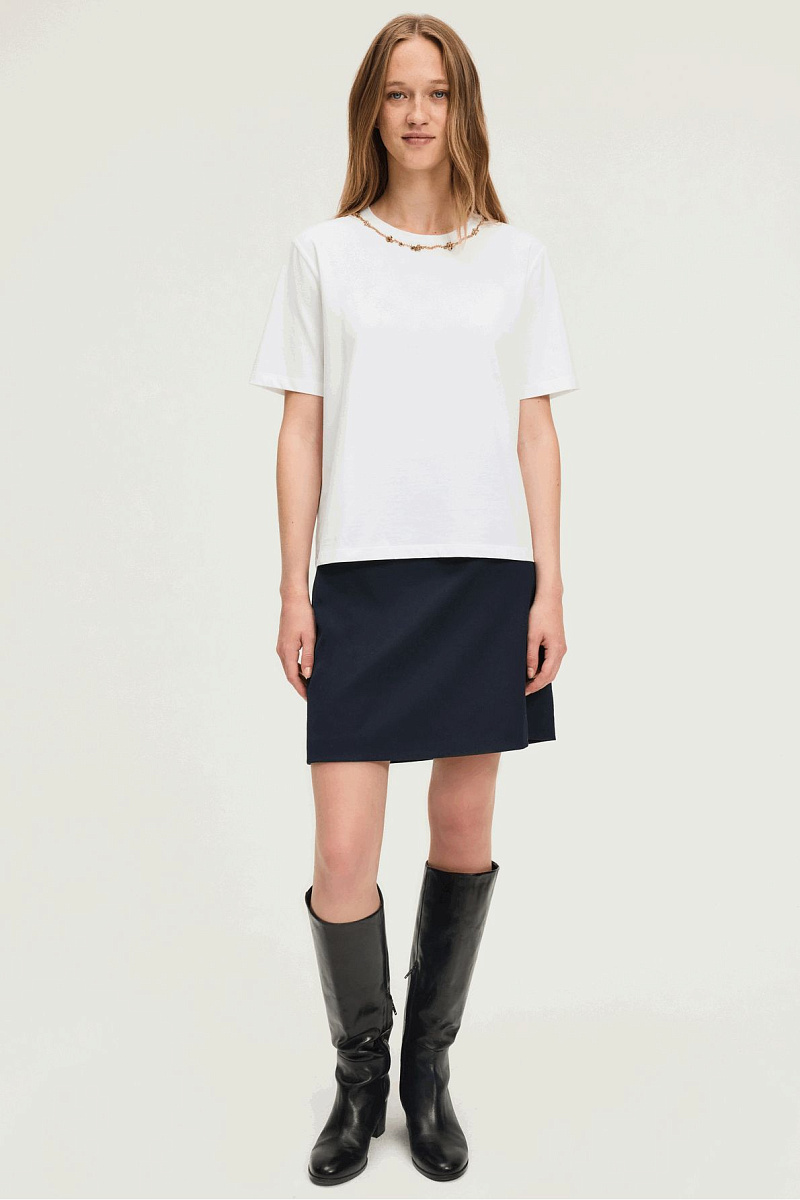 HASNA - Футболка с бисером на линии выреза