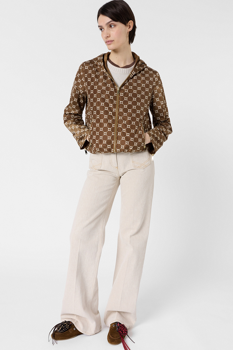 JULINE - Двусторонняя бежевая куртка с монограммой