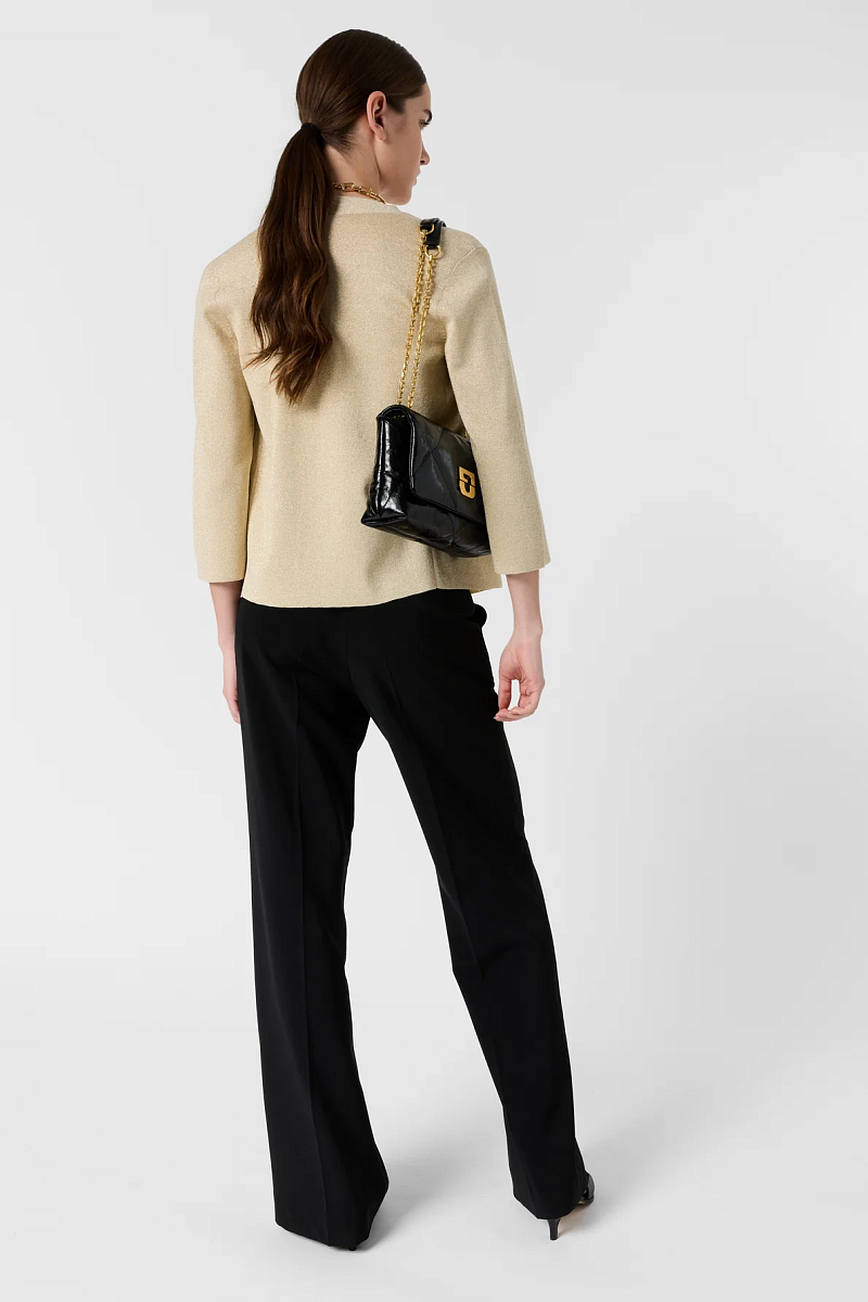 LAVINA - Золотистый кардиган из микрофибры