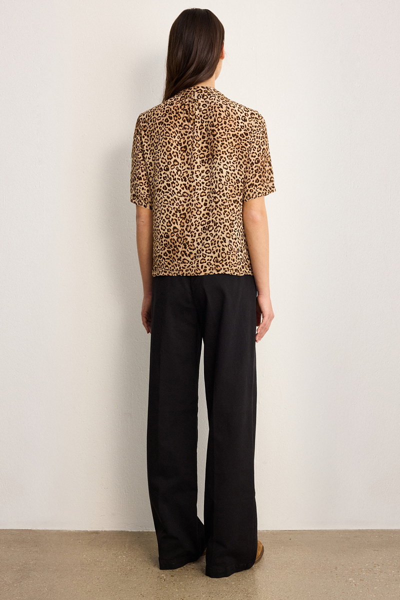 CATIA - Рубашка с леопардовым принтом и оборками