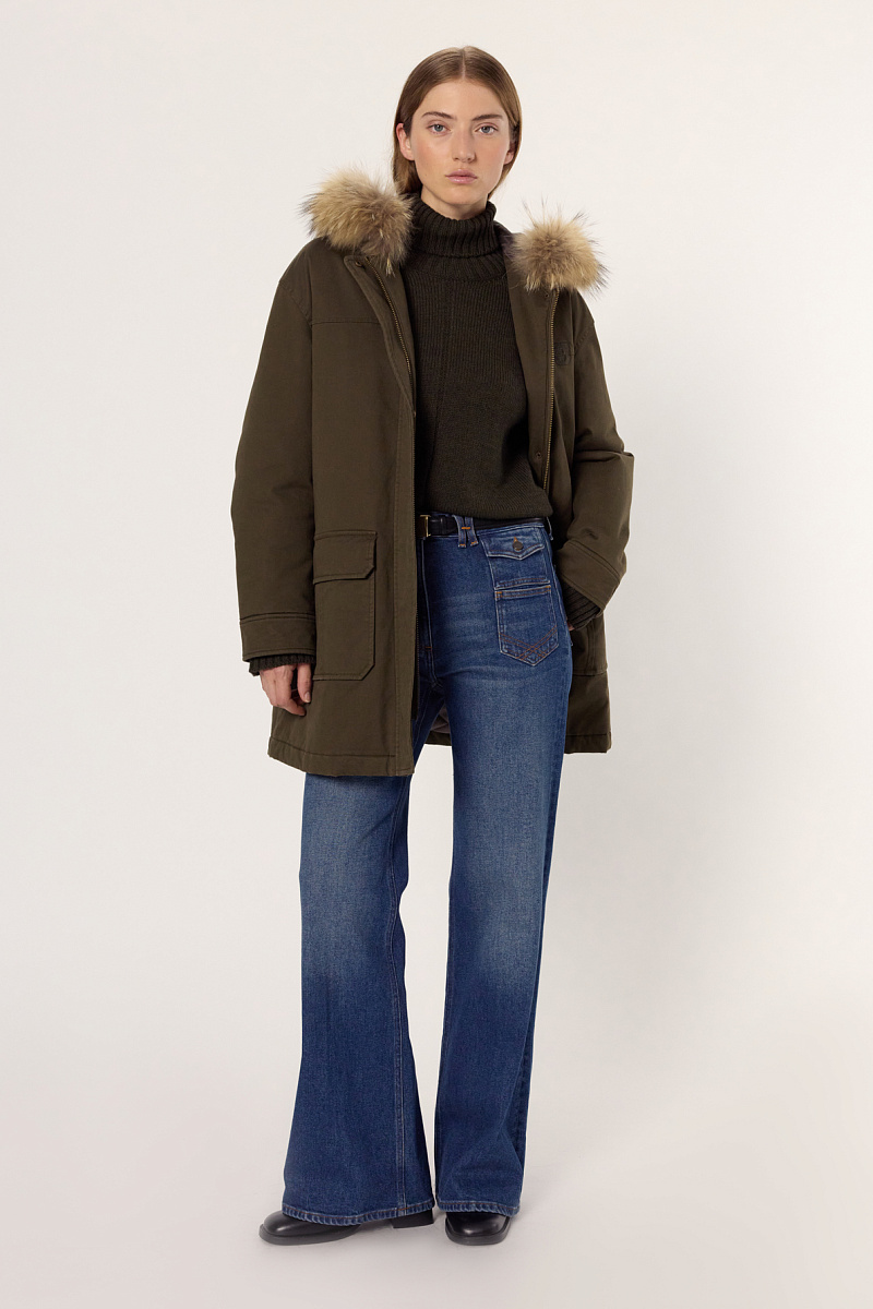 MINA - Парка с капюшоном с меховой отделкой