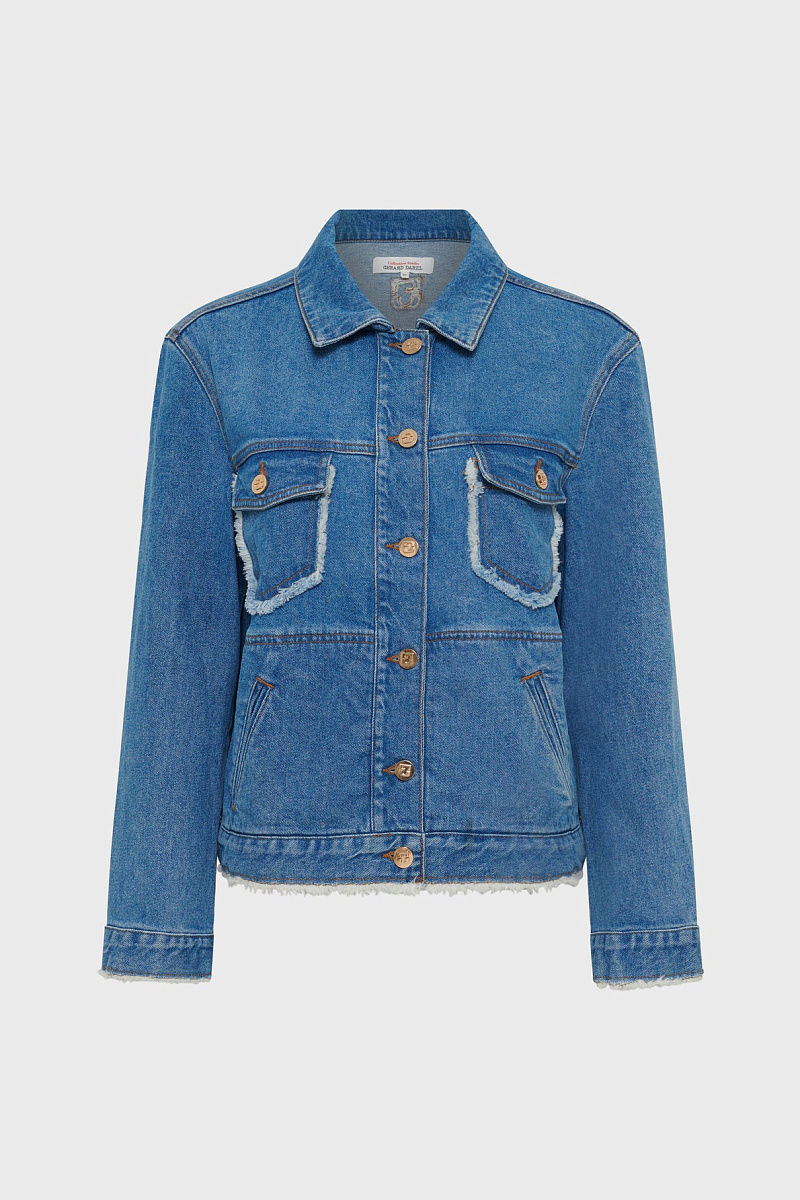 ROMYRA - Джинсовая куртка с необработанными краями карманов