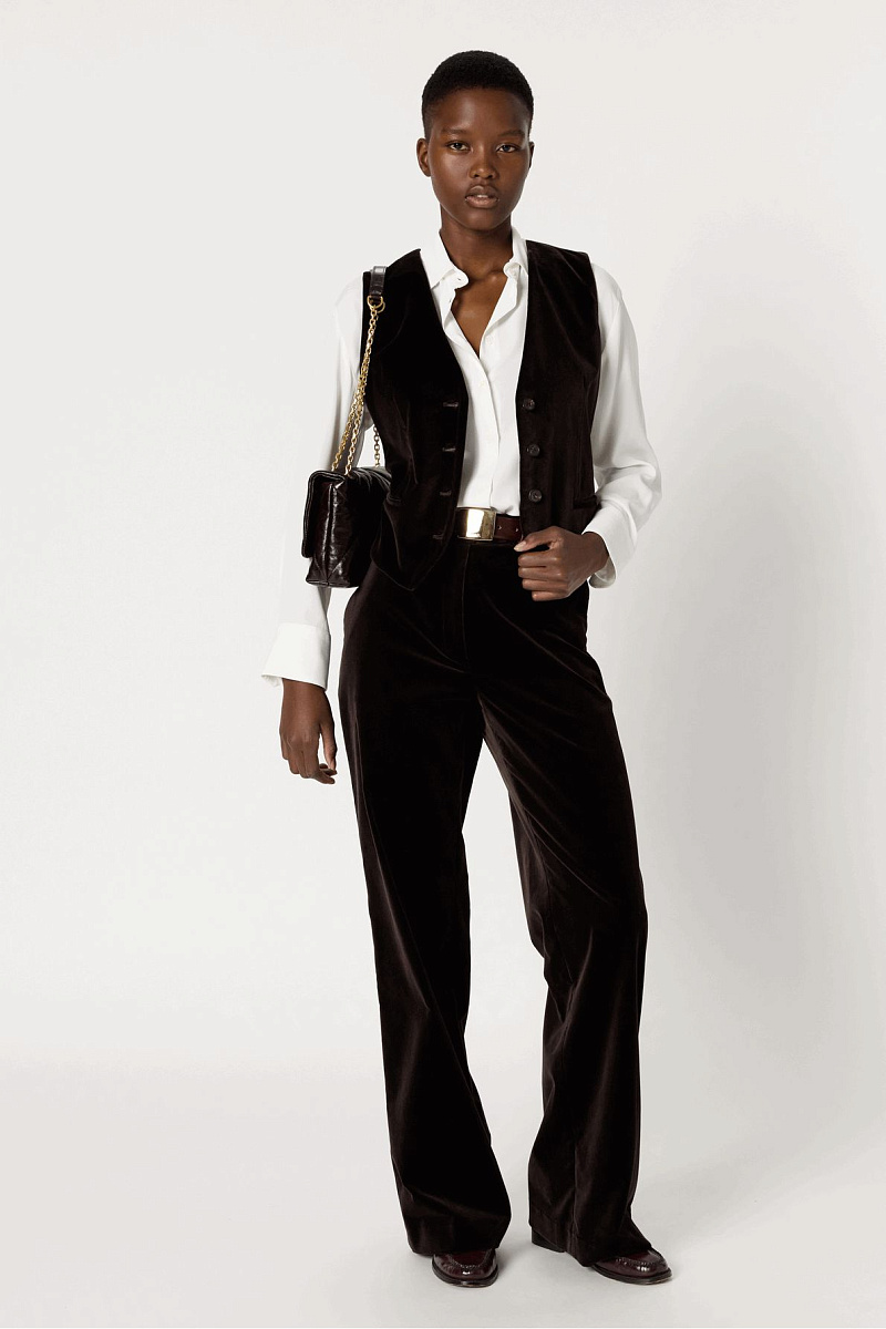 NAIS - Костюмный жилет из бархатной ткани