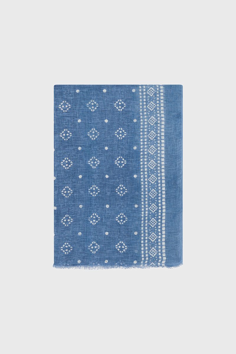 OMARA - Льняной платок с принтом