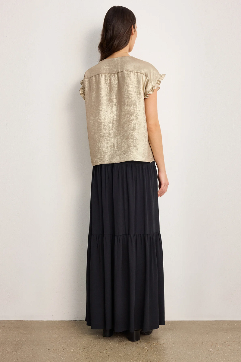 CIA- Золотистый топ с оборками