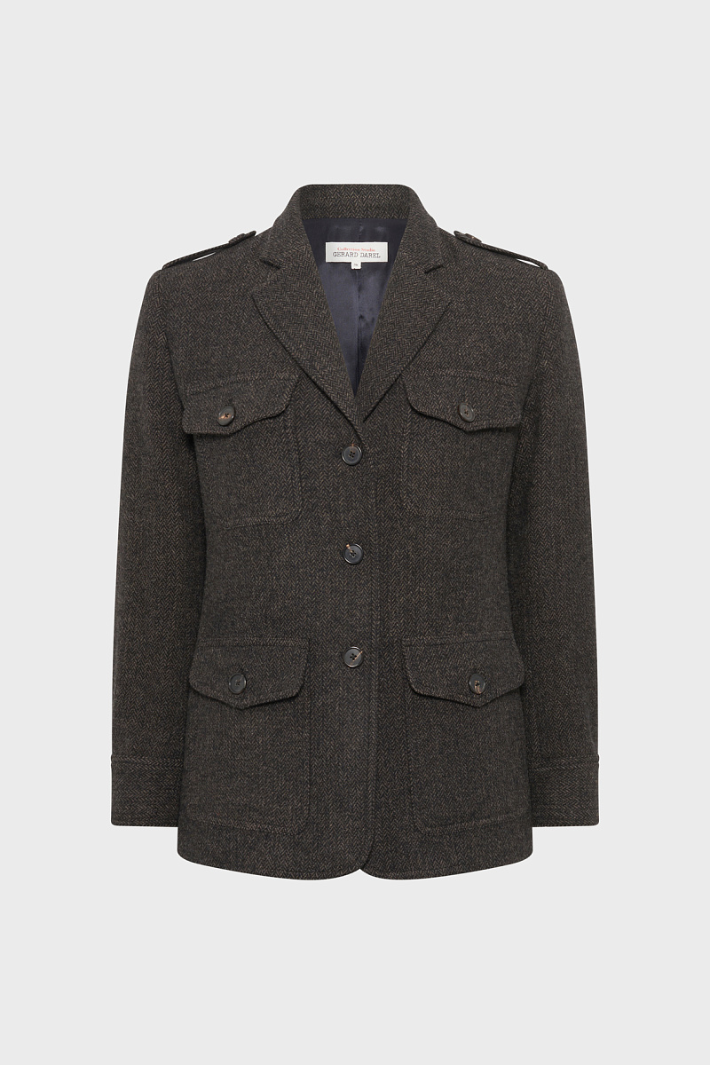 NADIRA - Полупальто с узором "елочка"