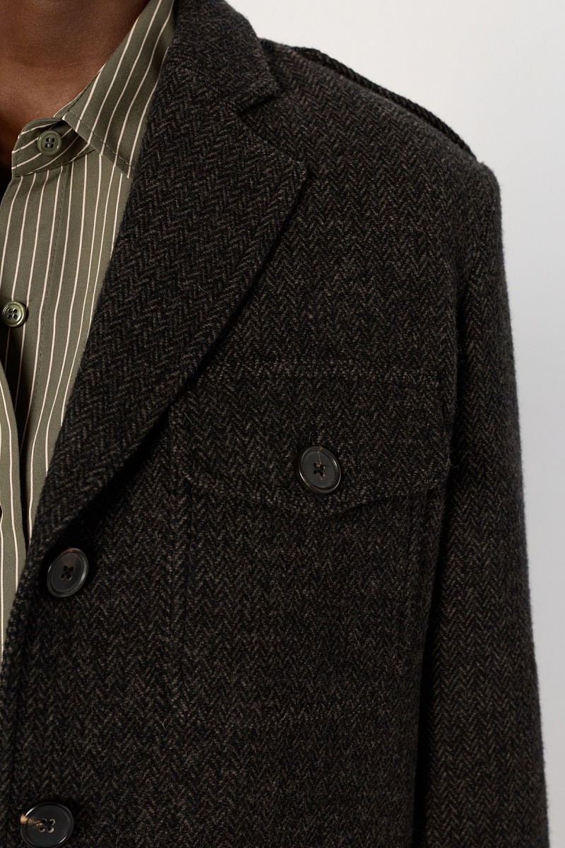 NADIRA - Полупальто с узором "елочка"