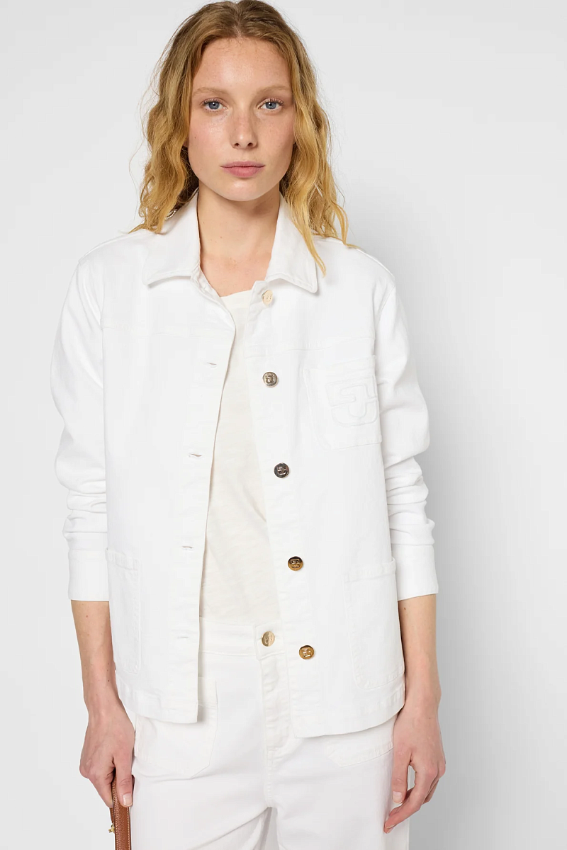 RUBIA - Куртка прямого кроя из денима с золотистыми пуговицами