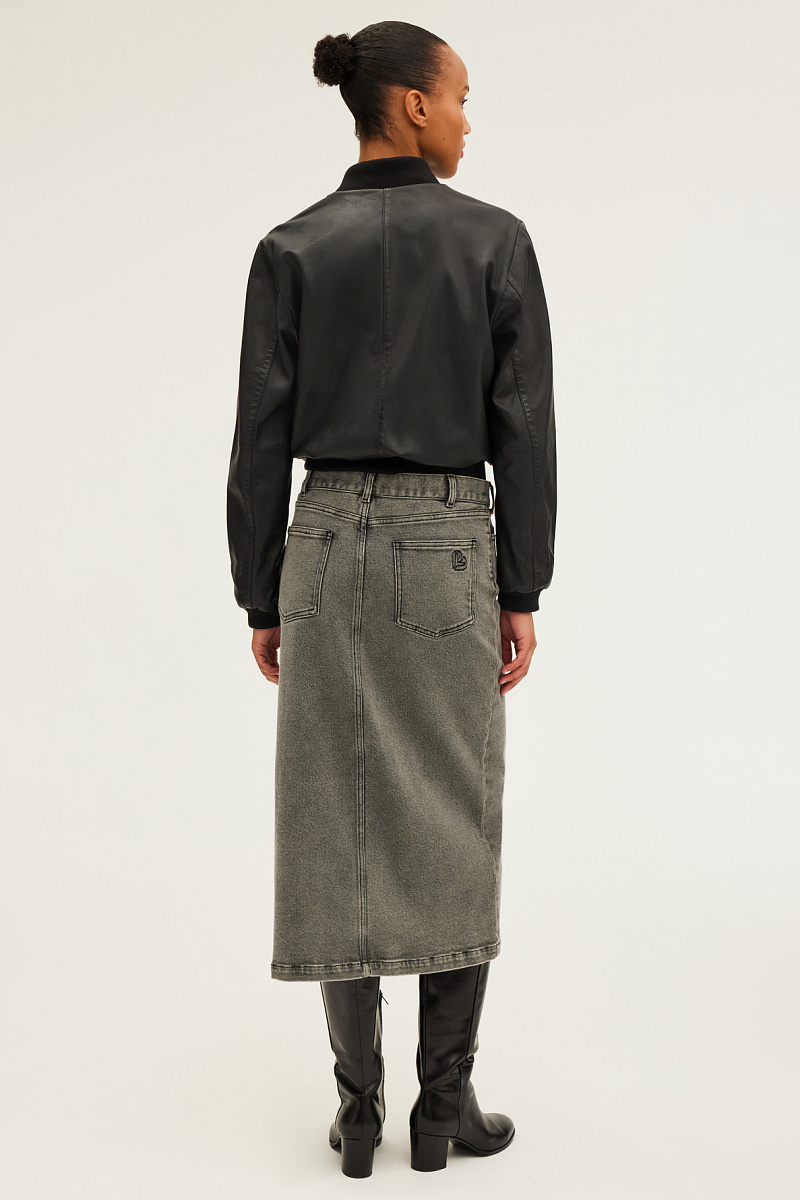 CLAUDIA - Черная юбка-миди из денима