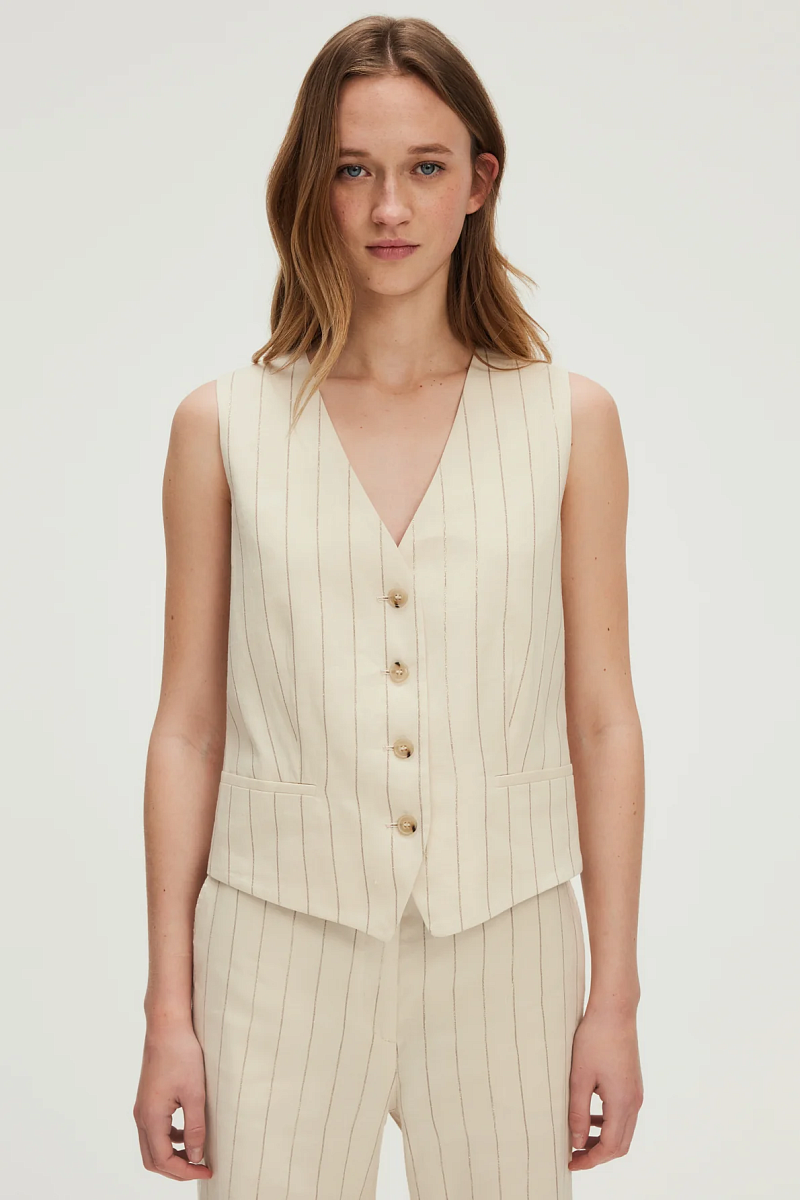 ROSENN - Жилет без рукавов в золотую полоску