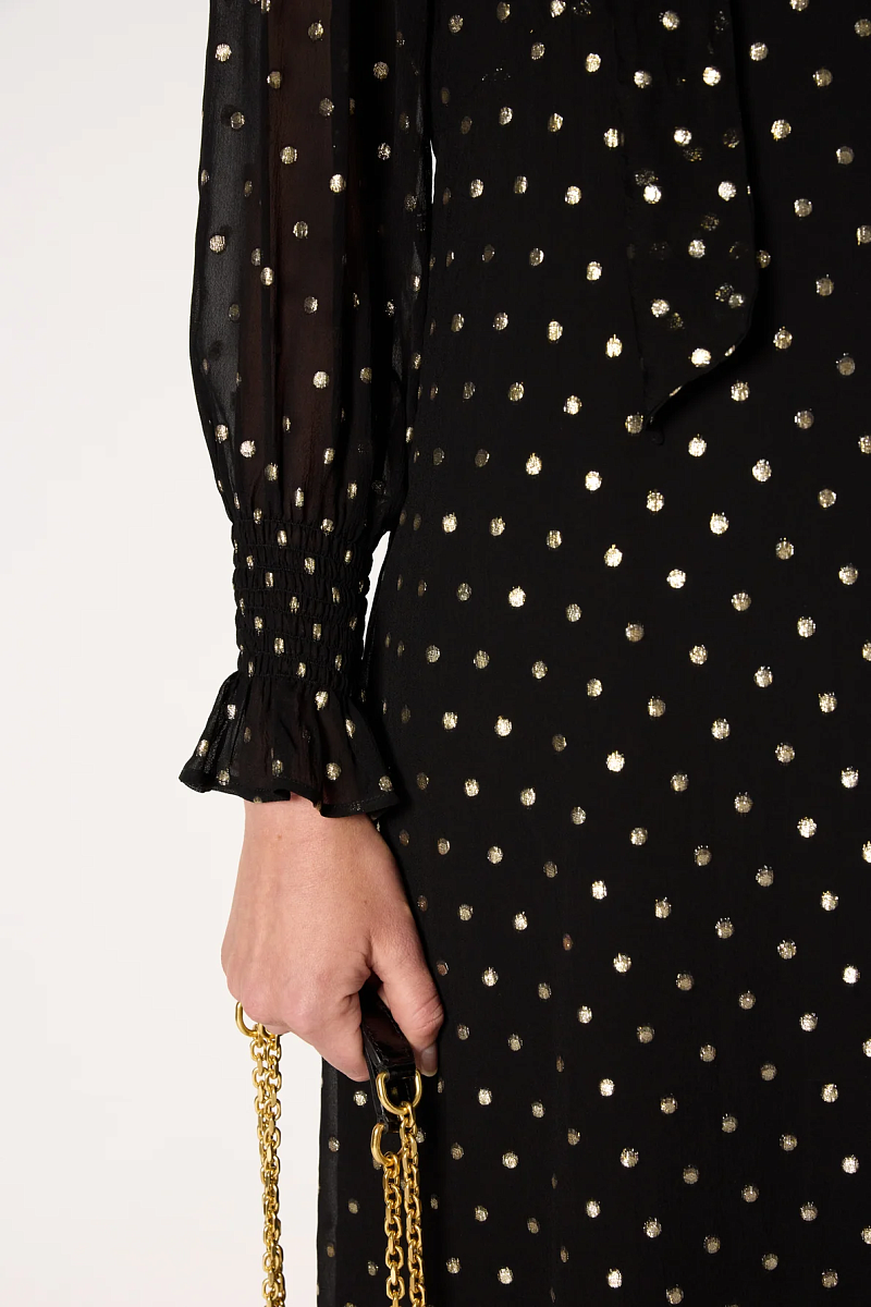 LAURE - Платье из шифона с бантом-лавальер