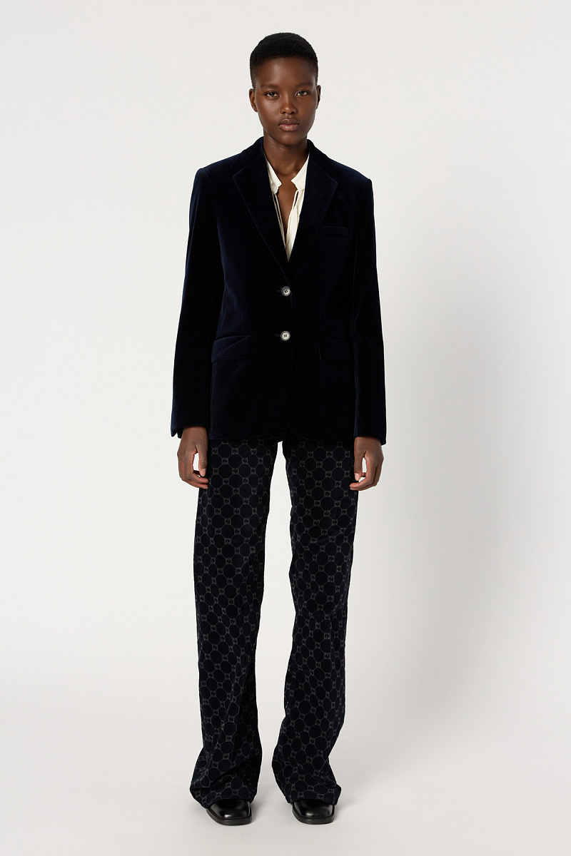 NIRINA - Классический жакет из бархатной ткани