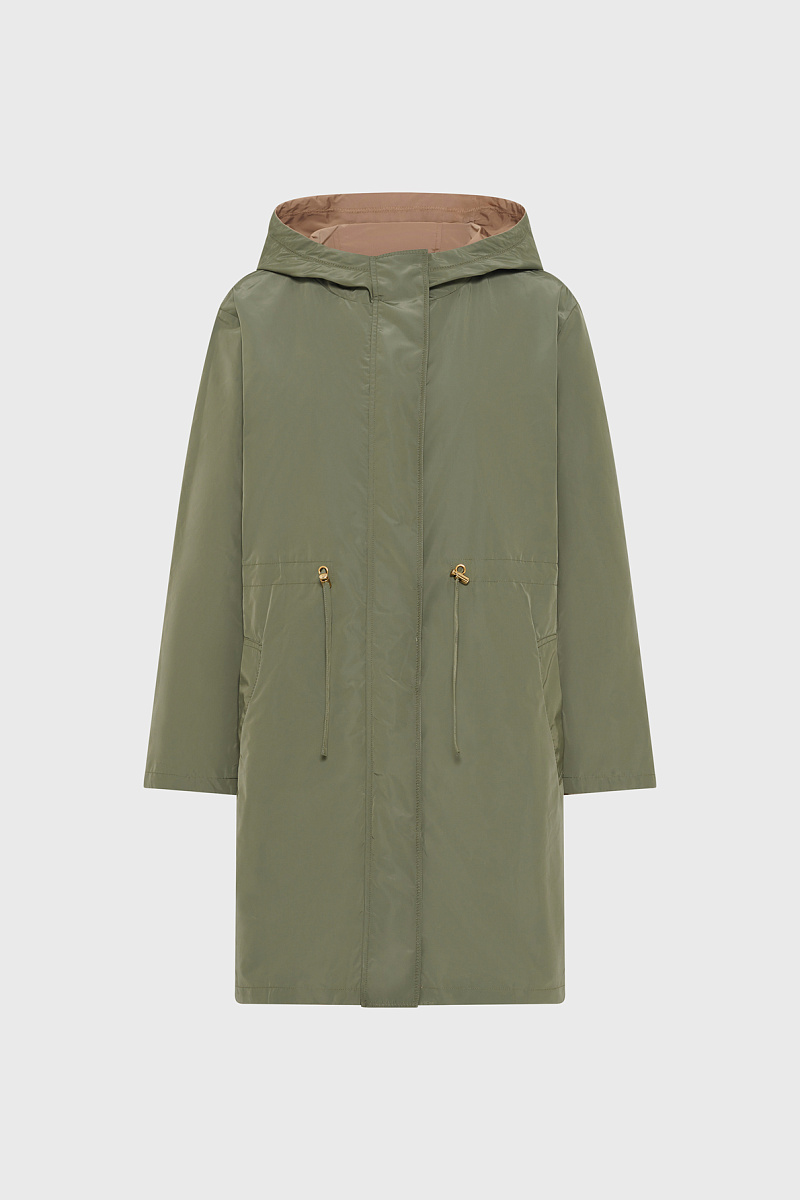 JANNIS - Длинная бежевая парка с капюшоном