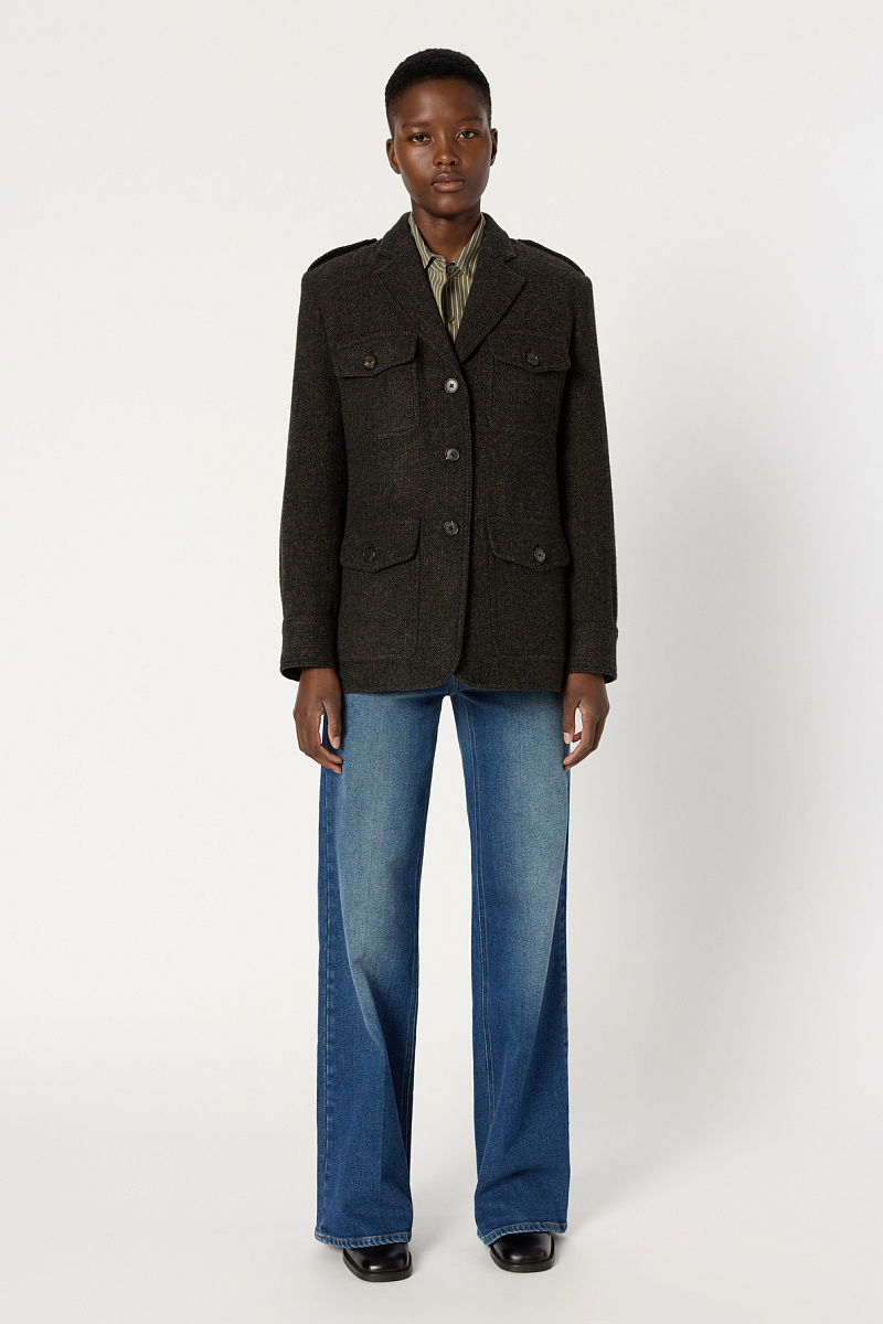 NADIRA - Полупальто с узором "елочка"