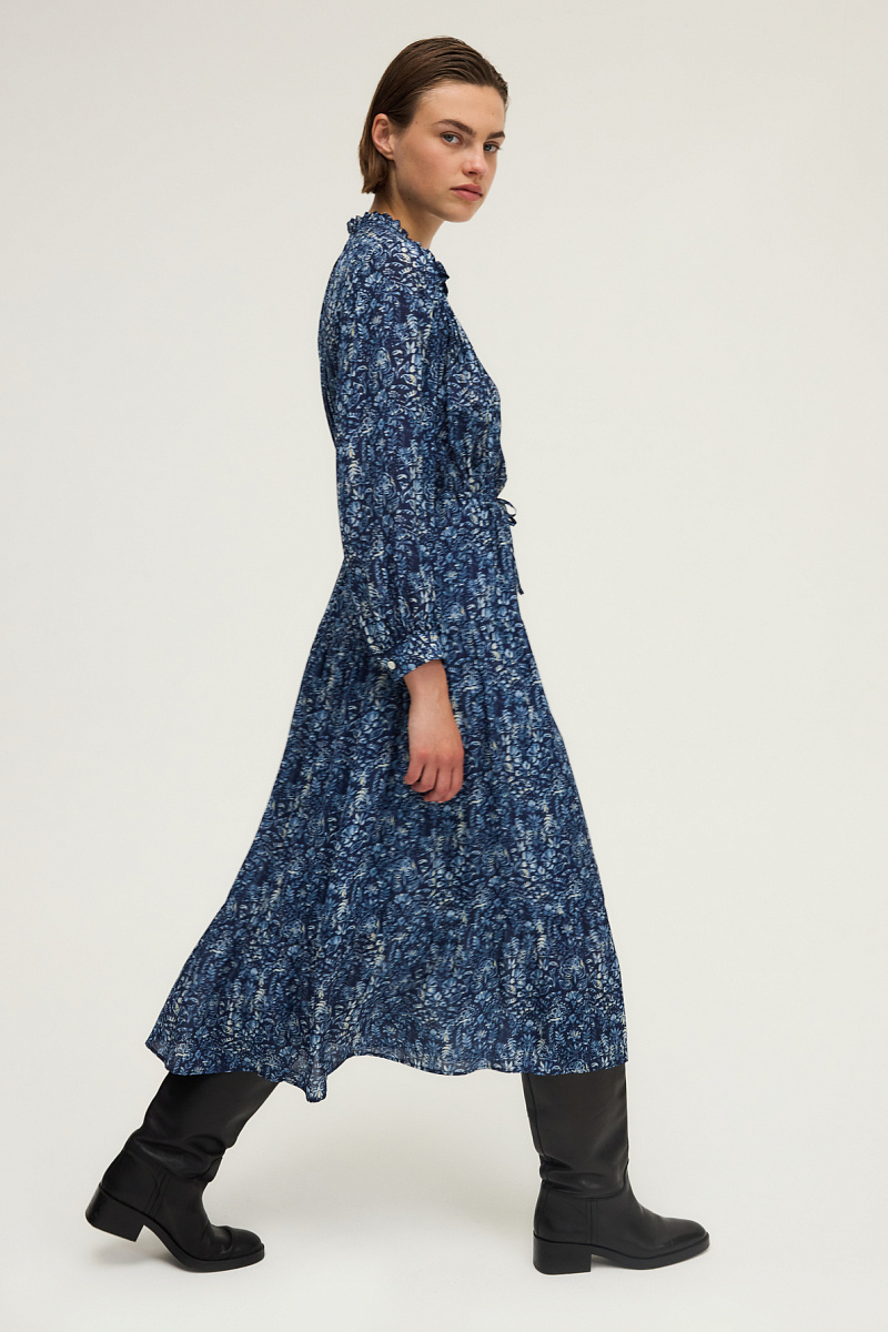 LIAN - Длинное платье с растительным принтом