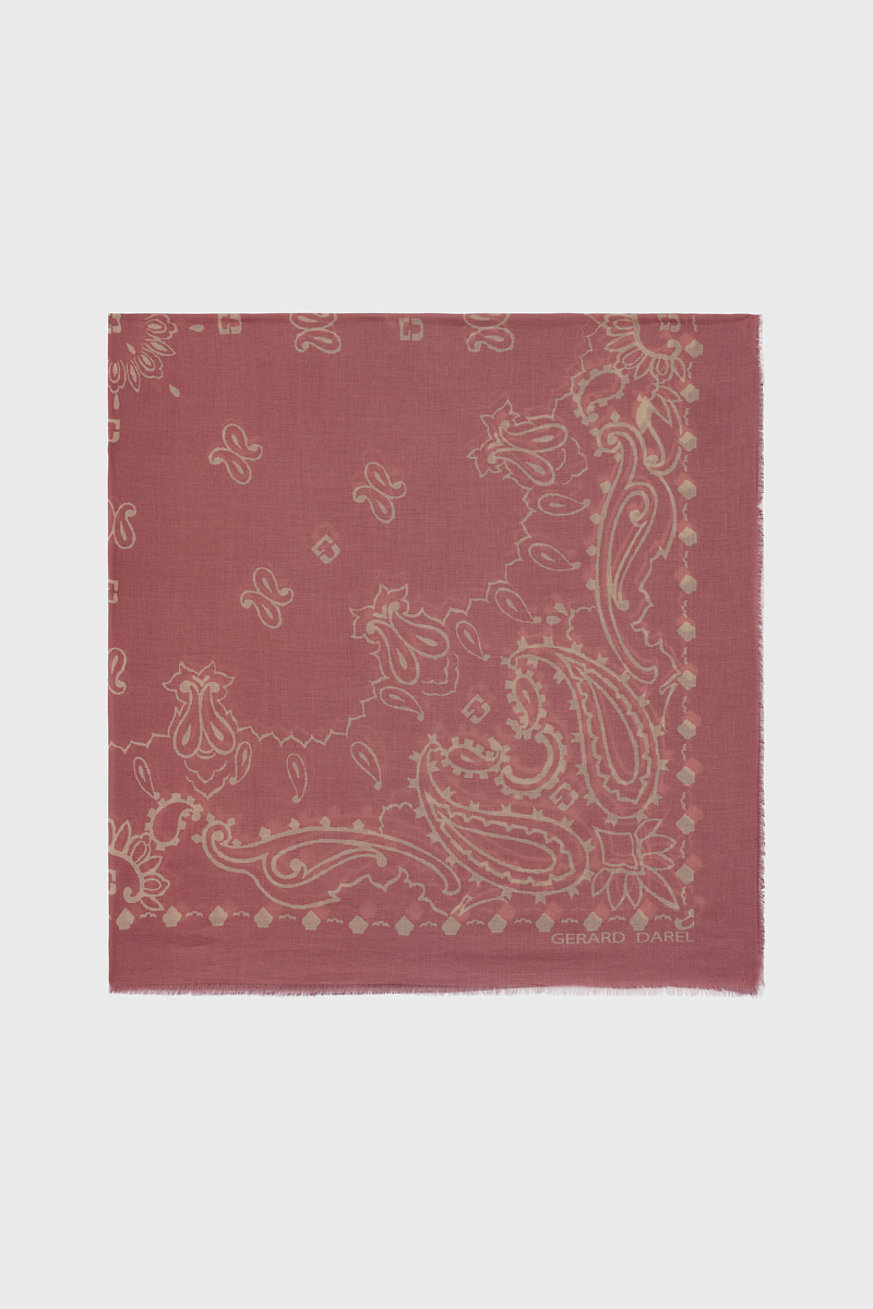 DORINE - Розовый шарф из хлопка с принтом
