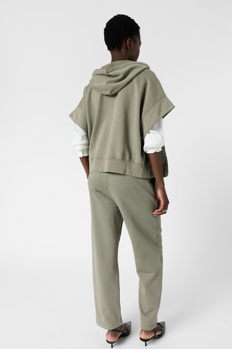 MILENE - Жилет-худи на молнии с капюшоном в цвете хаки