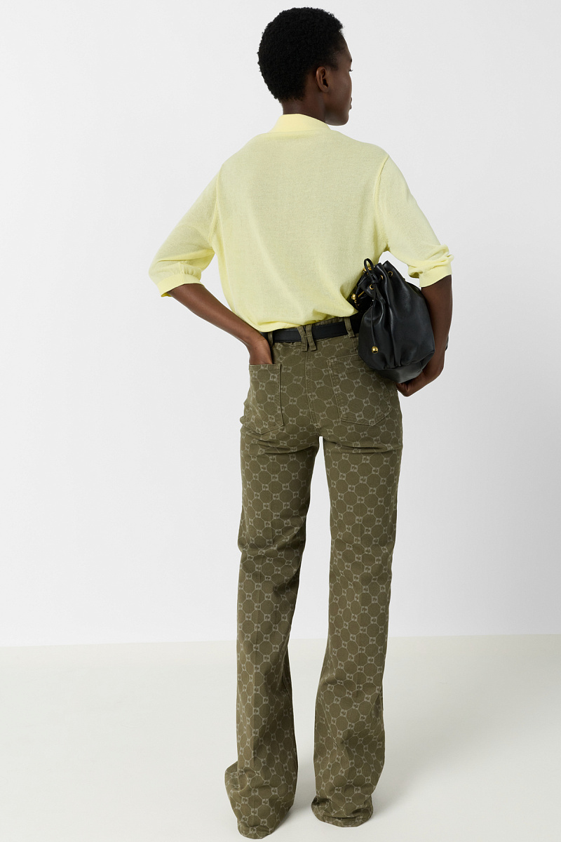 LAIKA - Желтая тонкая рубашка-поло из трикотажа