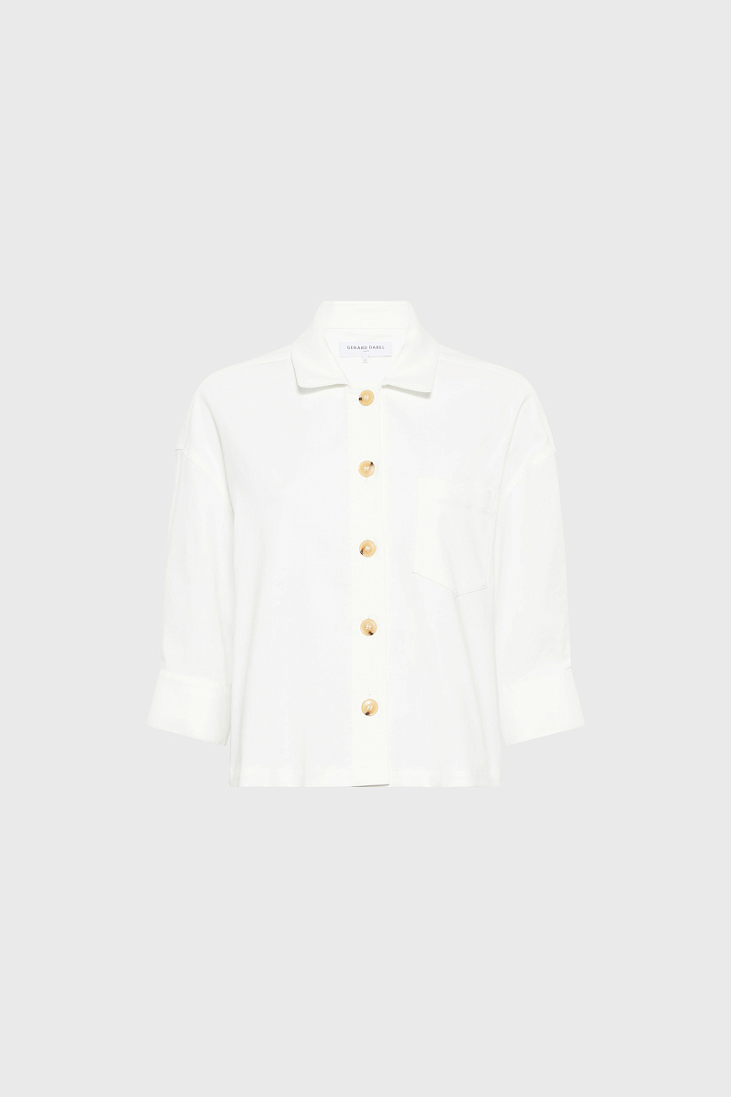 TENYA - Белая рубашка из хлопка на пуговицах