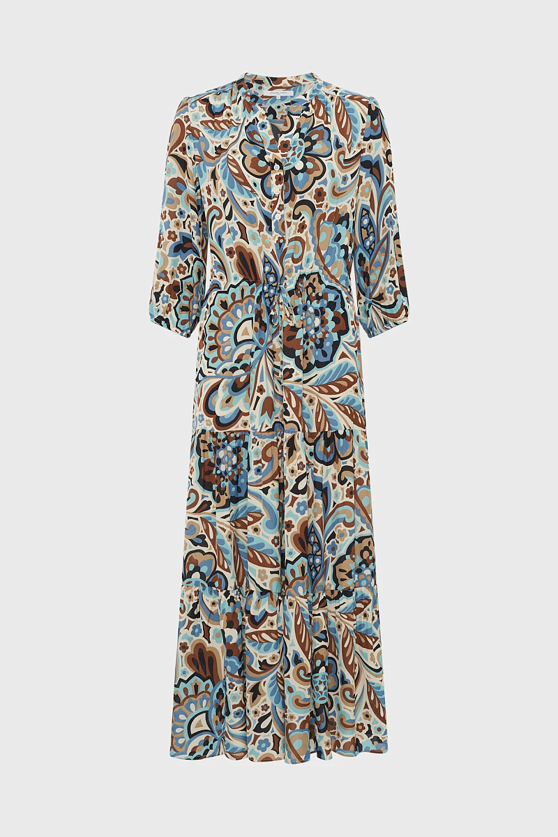 PIO - Длинное эластичное платье в винтажном стиле с цветочным принтом