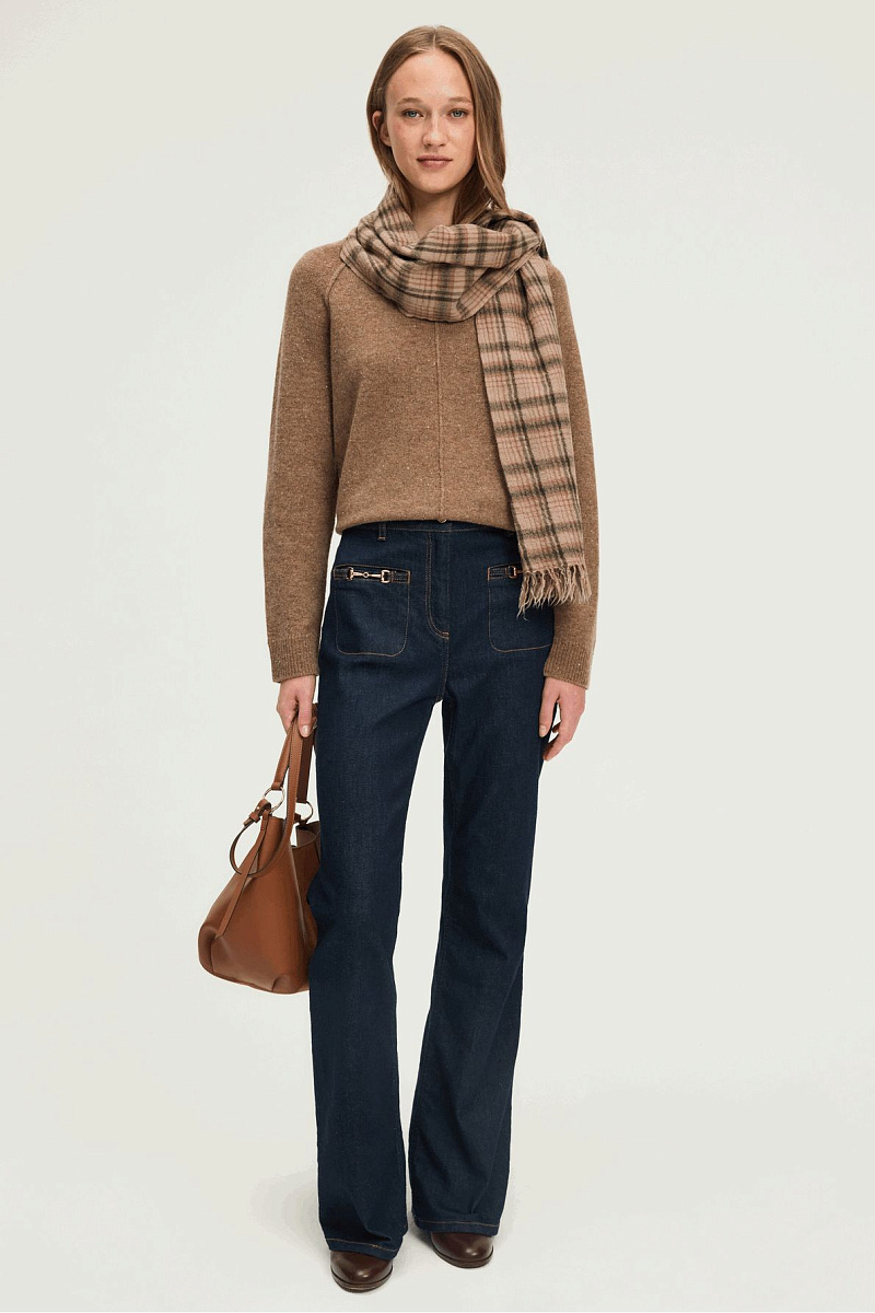 CIRA - Расклешенные джинсы с золотистой фурнитурой