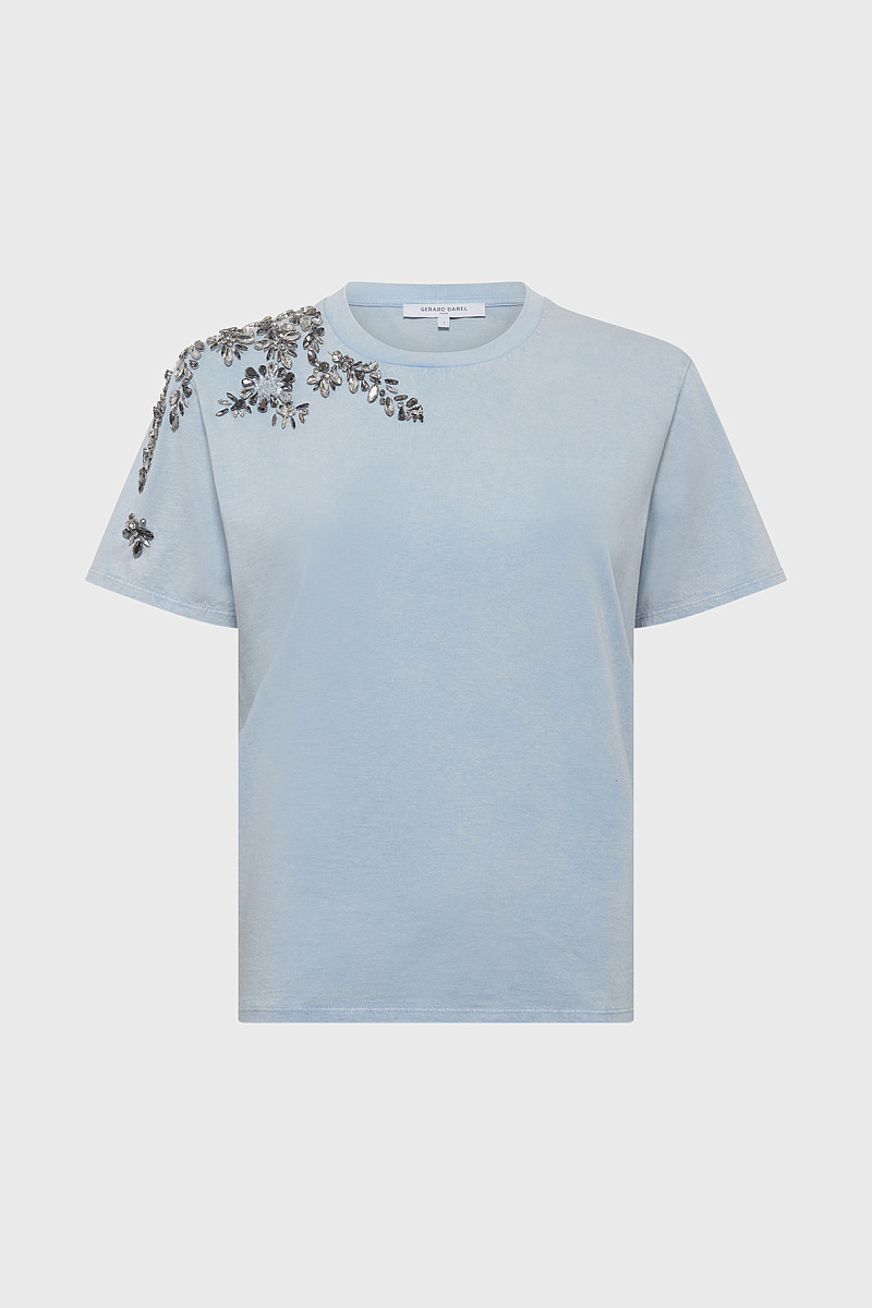 GWENN - Футболка со стразами из хлопка