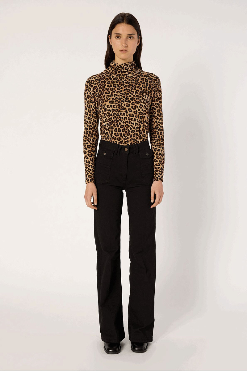 ANNA - Расклешенные черные джинсы