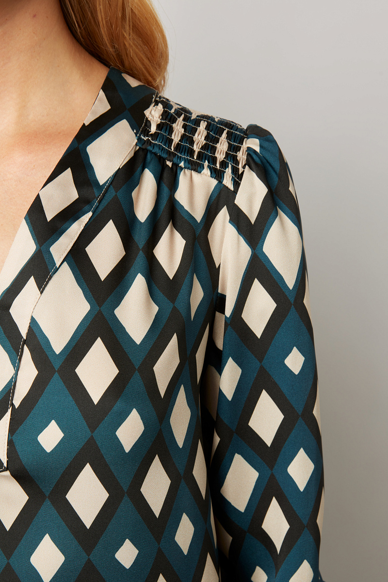 JEMY - Мини-платье прямого кроя с ромбовидным принтом