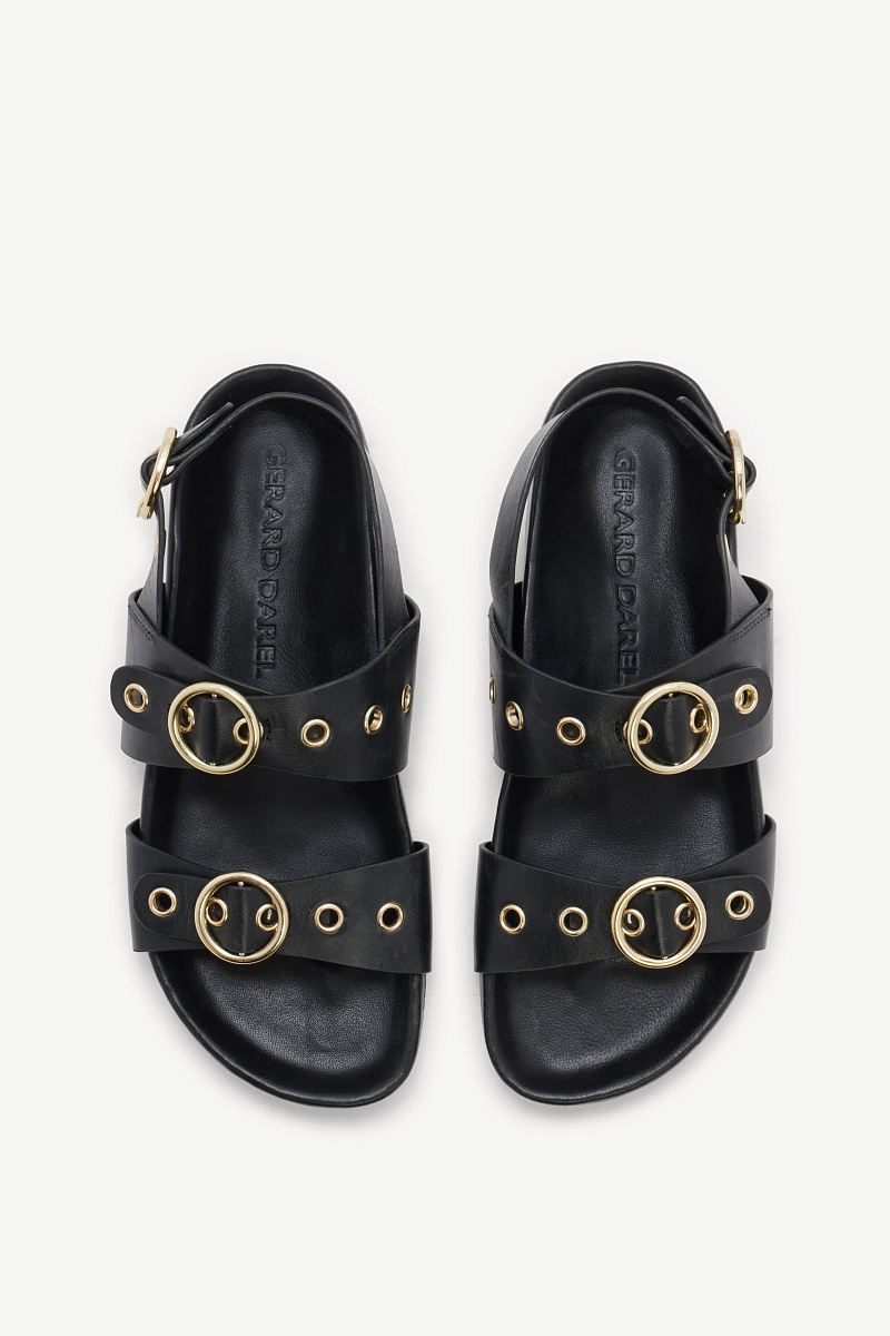 LIANA - Сандалии на плоской подошве из гладкой кожи