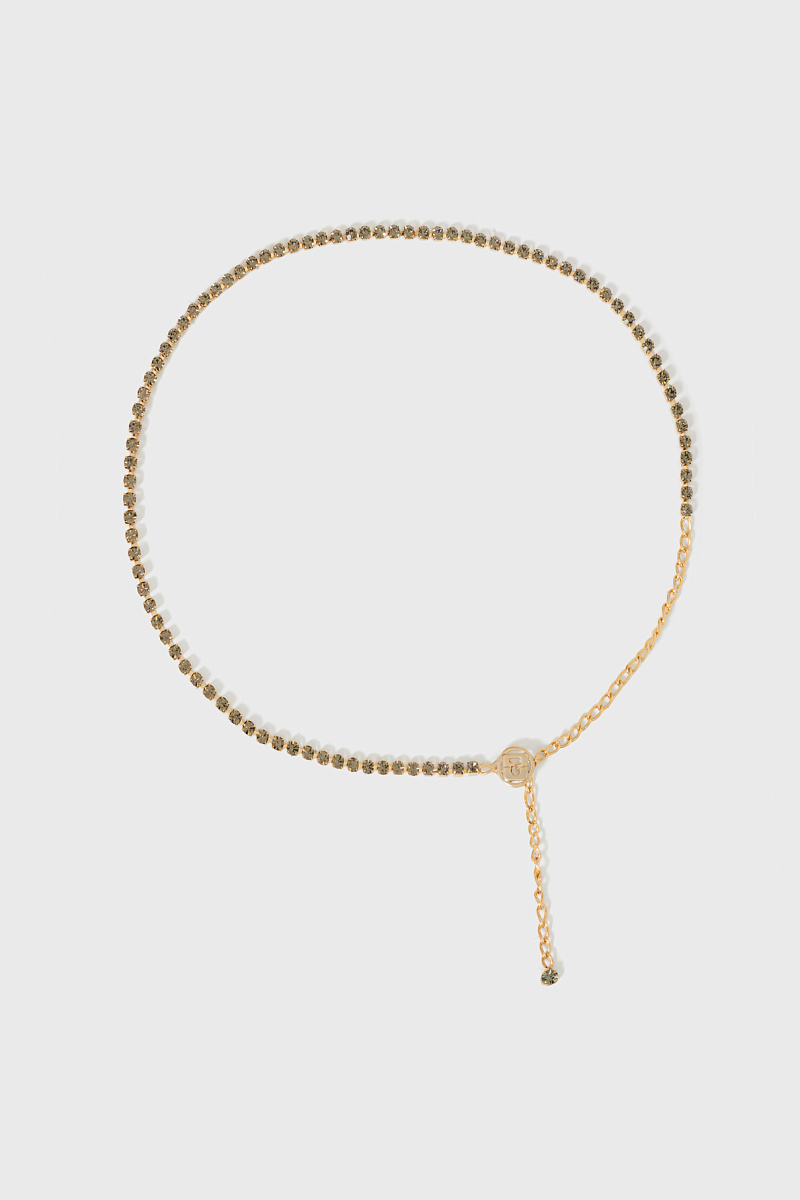 VICKY - Ремень-цепочка с декоративными камнями