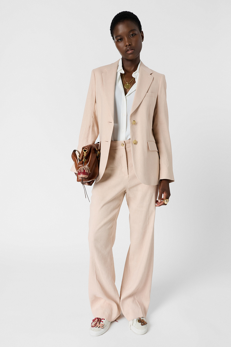 TAZIA - Жакет из смесового льна в пудрово-розовом оттенке