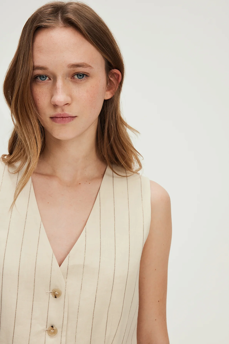 ROSENN - Жилет без рукавов в золотую полоску