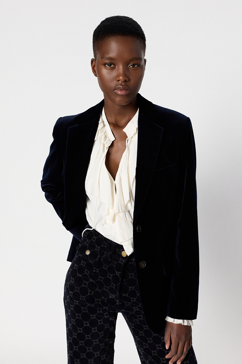 NIRINA - Классический жакет из бархатной ткани