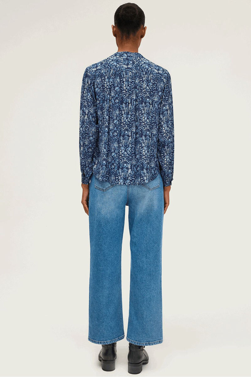 AKINA - Блуза с растительным принтом