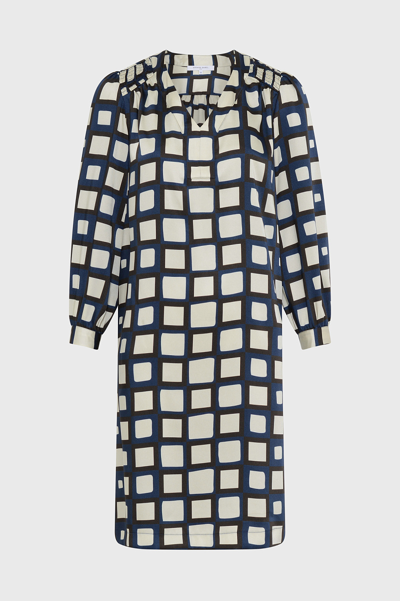 LEONIE - Короткое атласное платье с принтом