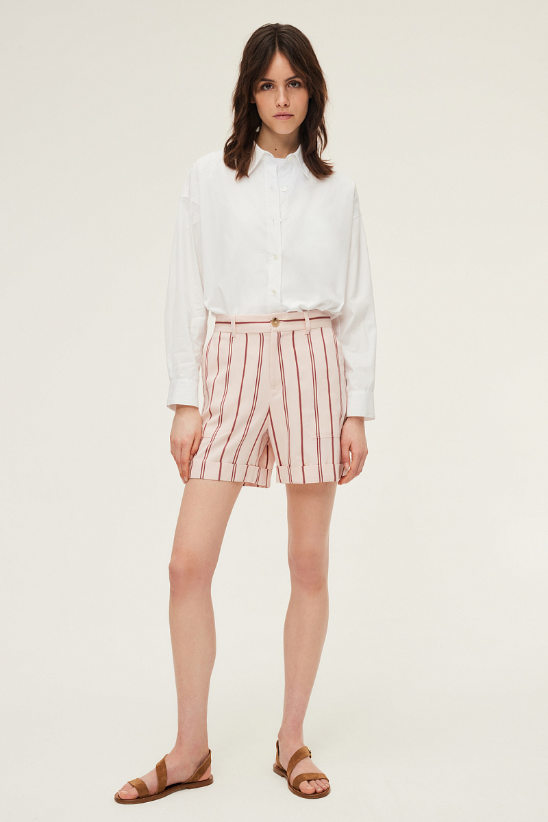 CARLA - Шорты розового цвета в полоску