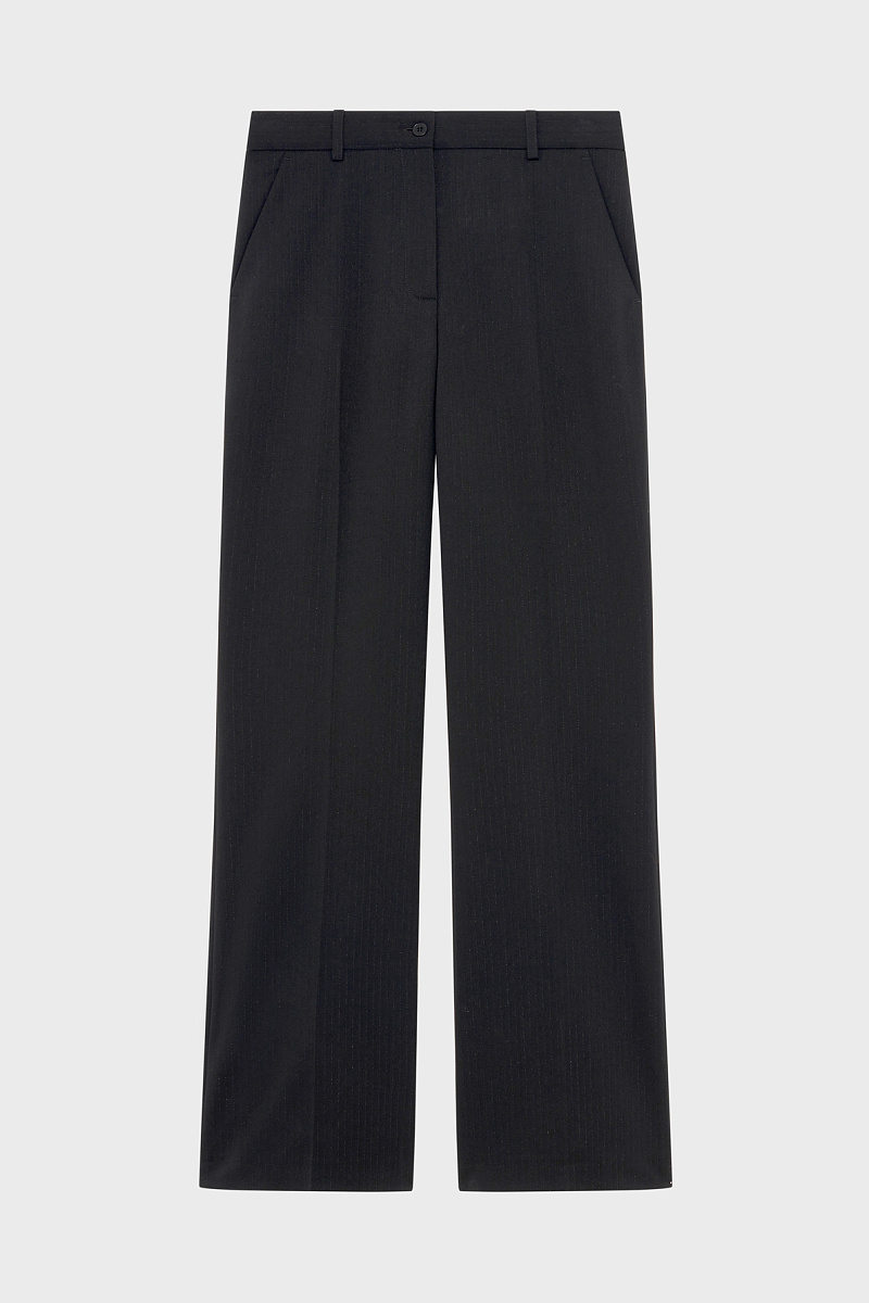 CLARAINE - Костюмные брюки в тонкую полоску с люрексом