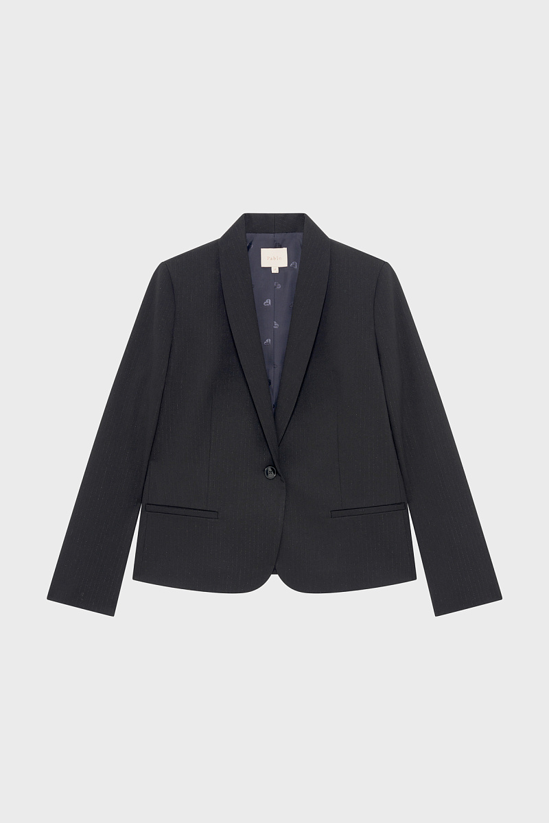 NAJIA - Костюмный жакет в тонкую полоску с люрексом