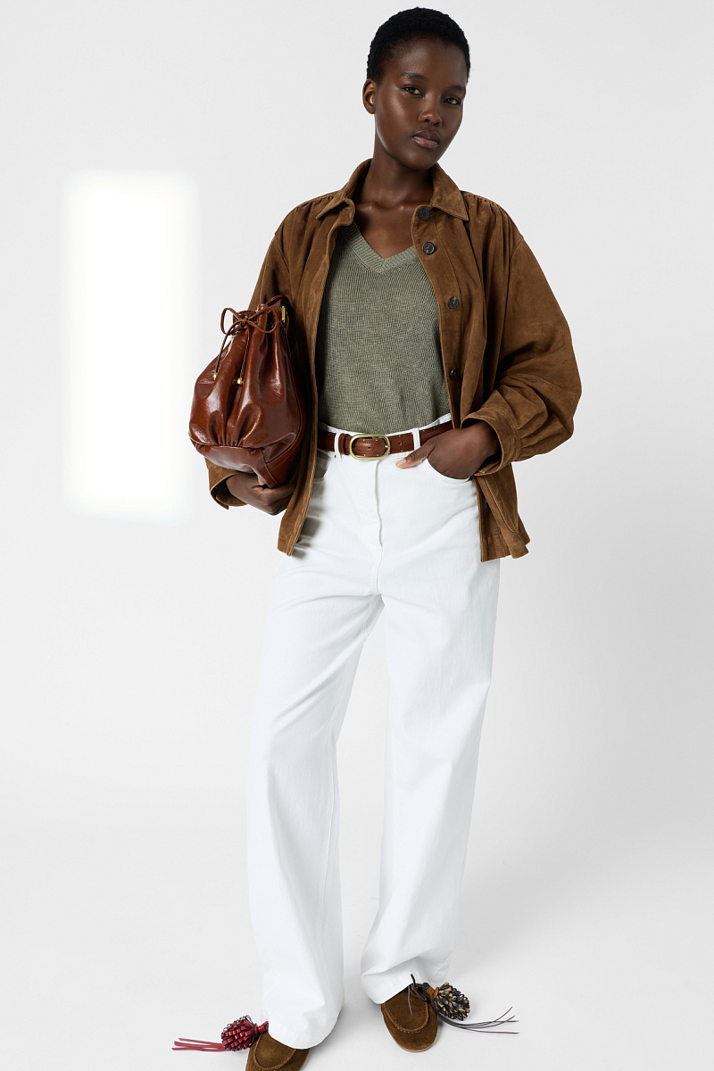 LYLOU - Пуловер из льна свободного кроя в цвете хаки