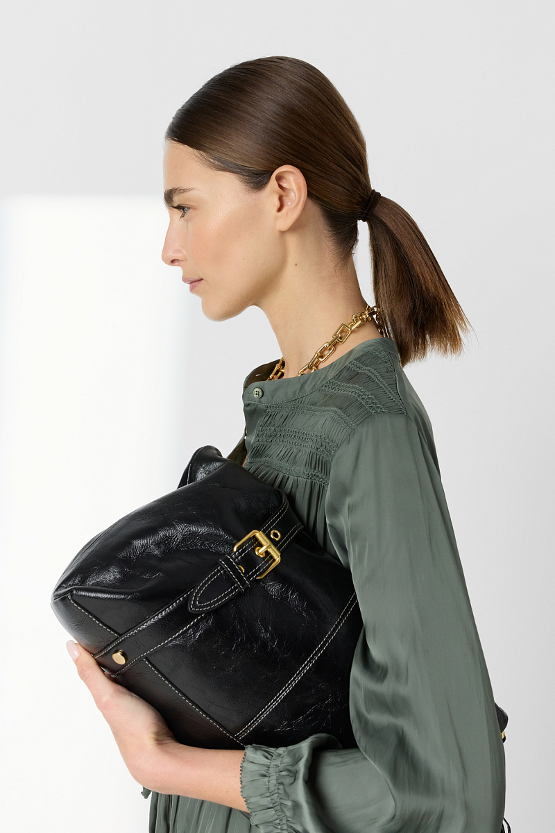 RUBIE - Летящее платье из атласа в цвете хаки