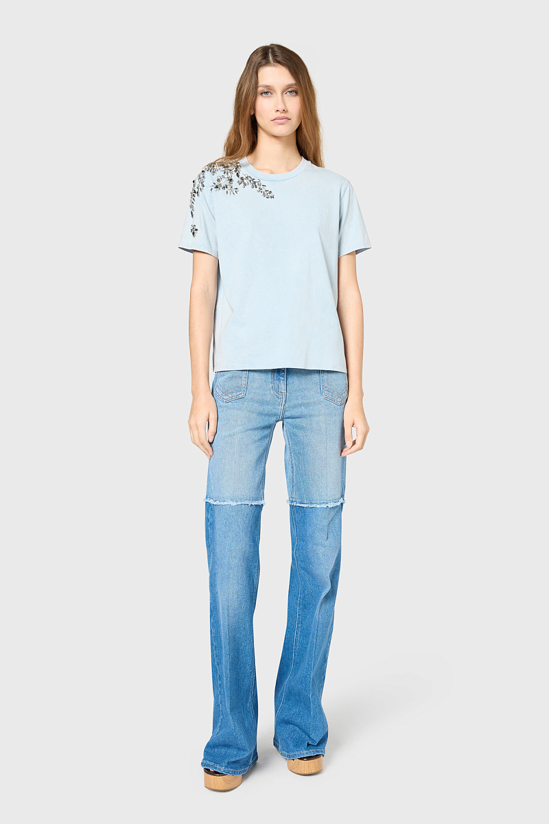 GWENN - Футболка со стразами из хлопка